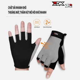 ZDK Z2 Găng Tay Hở Ngón Chạy Xe Máy, Xe Đạp Chống Nắng, Chống Trượt, Bao Tay Nam Nữ Cao Cấp 1