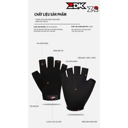 ZDK Z2 Găng Tay Hở Ngón Chạy Xe Máy, Xe Đạp Chống Nắng, Chống Trượt, Bao Tay Nam Nữ Cao Cấp 3