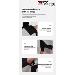 ZDK Z2 Găng Tay Hở Ngón Chạy Xe Máy, Xe Đạp Chống Nắng, Chống Trượt, Bao Tay Nam Nữ Cao Cấp 4