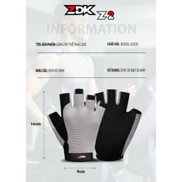 ZDK Z2 Găng Tay Hở Ngón Chạy Xe Máy, Xe Đạp Chống Nắng, Chống Trượt, Bao Tay Nam Nữ Cao Cấp 5