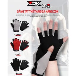 ZDK Z2 Găng Tay Hở Ngón Chạy Xe Máy, Xe Đạp Chống Nắng, Chống Trượt, Bao Tay Nam Nữ Cao Cấp 6