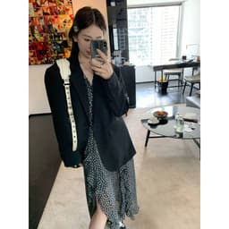 [Sẵn Xám] Áo Blazer Nữ Dáng Dài Áo Vest Nữ Blazer Form Rộng Dáng Dài Áo Khoác Vest Nữ Đi Làm Đi Chơi Thu Đông AZ1073 4