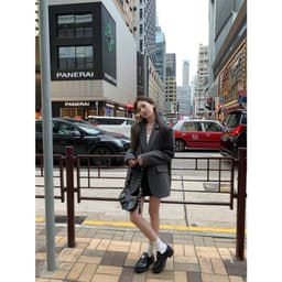 [Sẵn Xám] Áo Blazer Nữ Dáng Dài Áo Vest Nữ Blazer Form Rộng Dáng Dài Áo Khoác Vest Nữ Đi Làm Đi Chơi Thu Đông AZ1073 9