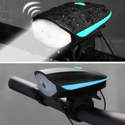 Đèn xe đạp có còi pin sạc usb đèn pha Led  chống nước, đèn trước siêu sáng có 5 chế độ thuyr 2