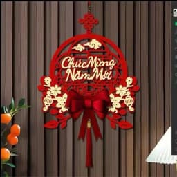 Treo trang trí tết Khánh nhung mẫu chữ 2025 , Dải decor tết treo cửa cao cấp 2