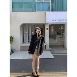 [Sẵn Xám] Áo Blazer Nữ Dáng Dài Áo Vest Nữ Blazer Form Rộng Dáng Dài Màu Đen Kiểu Hàn Quốc Đi Làm Đi Chơi AZ1073 2