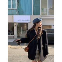 [Sẵn Xám] Áo Blazer Nữ Dáng Dài Áo Vest Nữ Blazer Form Rộng Dáng Dài Màu Đen Kiểu Hàn Quốc Đi Làm Đi Chơi AZ1073 5