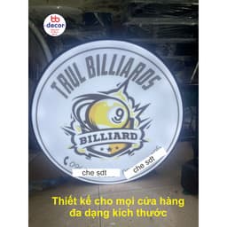 Biển quảng cáo hút nổi, Biển mica hút nổi, hộp đèn, IN 2 MẶT, CÓ THANH TREO(KT 60*60cm) 7