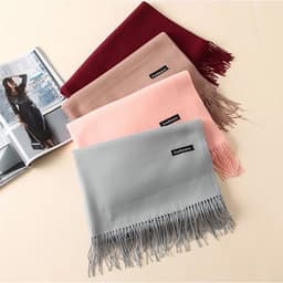 Khăn Choàng Cổ Cashmere Lông Cừu, Bản To 200 x 70cm Dành Cho Nam Nữ, Ấm Áp Mùa Đông Chắc Chắn 5