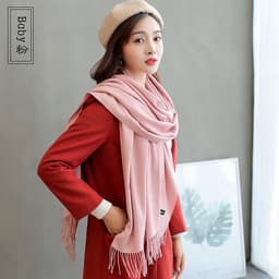 Khăn Choàng Cổ Cashmere Lông Cừu, Bản To 200 x 70cm Dành Cho Nam Nữ, Ấm Áp Mùa Đông Chắc Chắn 2