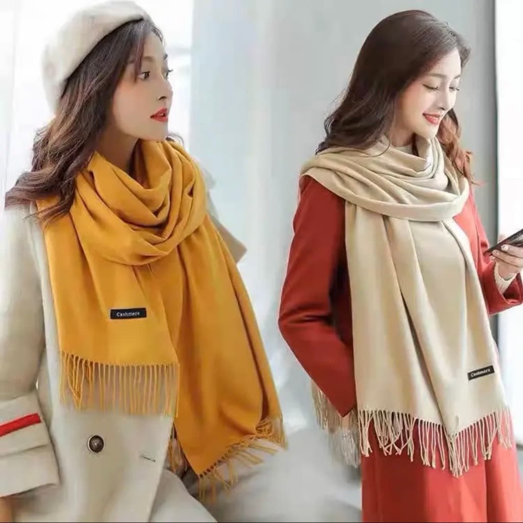 Khăn Choàng Cổ Cashmere Lông Cừu, Bản To 200 x 70cm Dành Cho Nam Nữ, Ấm Áp Mùa Đông Chắc Chắn