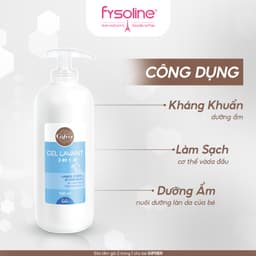 Sữa Tắm Gội 2 trong 1 cho bé Gifrer 500ml - Tinh chất Cúc Vạn Thọ Kháng khuẩn tăng cường độ ẩm - Fysoline 4