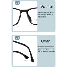 Gọng kính cận thời trang nam nữ  NARO EYEWEAR dáng chữ nhật chất liệu nhựa và titanium - 6066 9