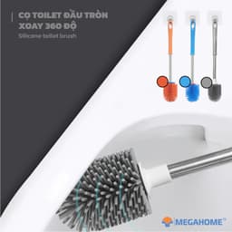 Cọ Toilet Silicon MEGAHOME, Cọ Rửa Bồn Cầu, Nhà Tắm, Nhà Vệ Sinh Siêu Sạch 7