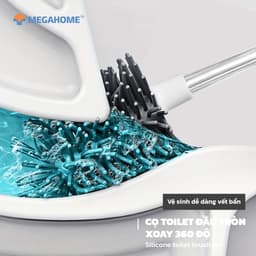 Cọ Toilet Silicon MEGAHOME, Cọ Rửa Bồn Cầu, Nhà Tắm, Nhà Vệ Sinh Siêu Sạch 5