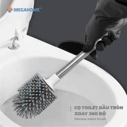 Cọ Toilet Silicon MEGAHOME, Cọ Rửa Bồn Cầu, Nhà Tắm, Nhà Vệ Sinh Siêu Sạch 2