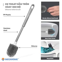 Cọ Toilet Silicon MEGAHOME, Cọ Rửa Bồn Cầu, Nhà Tắm, Nhà Vệ Sinh Siêu Sạch 6