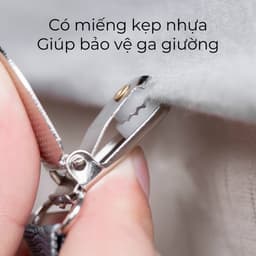 Bộ kẹp ga giường chống xê dịch chắc chắn có đệm nhựa chống rách nhiều lựa chọn màu sắc kiểu dáng 3