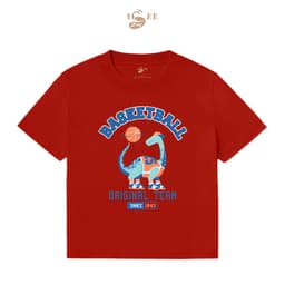 Áo Thun Bé Trai Form Rộng Chất Liệu Cotton In Họa Tiết Khủng Long BASKETBALL Cho Bé Từ 2 Đến 12 Tuổi - ISEE VN 5