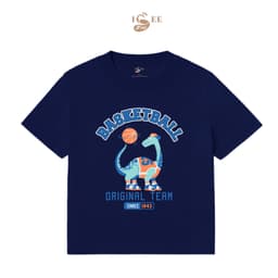 Áo Thun Bé Trai Form Rộng Chất Liệu Cotton In Họa Tiết Khủng Long BASKETBALL Cho Bé Từ 2 Đến 12 Tuổi - ISEE VN 3