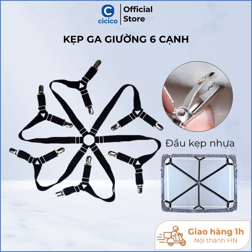 Bộ kẹp ga giường chống xê dịch chắc chắn có đệm nhựa chống rách nhiều lựa chọn màu sắc kiểu dáng
