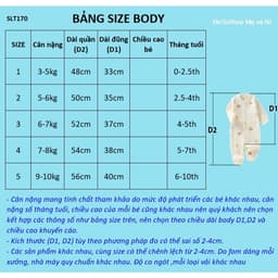 Bodysuit dài tay vải len cho bé trai bé gái sơ sinh mặc mùa thu đông Áo liền quần trẻ sơ sinh SLT170 2
