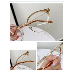 Gọng kính cận nửa viền thời trang nam nữ NARO EYEWEAR dáng tròn chống tia UV chất liệu TITANIUM - 01183 4