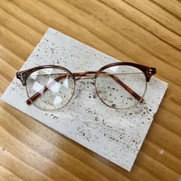 Gọng kính cận nửa viền thời trang nam nữ NARO EYEWEAR dáng tròn chống tia UV chất liệu TITANIUM - 01183 3