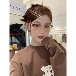 Gọng kính cận nửa viền thời trang nam nữ NARO EYEWEAR dáng tròn chống tia UV chất liệu TITANIUM - 01183 5