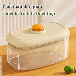 Hộp Khay Làm Đá Thông Minh Có Nút Bấm Lấy Đá Có Nắp Đậy Chống Ám Mùi Màu Sắc Dễ Thương 2
