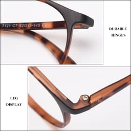 Gọng kính cận thời trang nam nữ ANDU EYEWEAR dáng tròn chất liệu nhựa dẻo siêu nhẹ siêu bền - 7121 3
