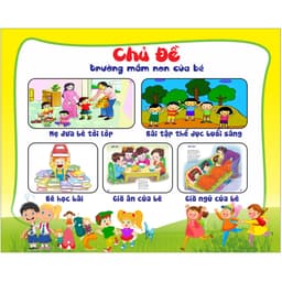 Tranh 10 Chủ đề lớn Mầm Non chất liệu decan có sẵn keo bóc dán (theo sát giáo án) 9