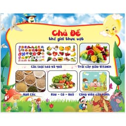 Tranh 10 Chủ đề lớn Mầm Non chất liệu decan có sẵn keo bóc dán (theo sát giáo án) 8