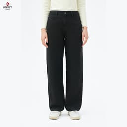 Quần jean suông vừa GENVIET JEANS chất liệu Denim  8737 5