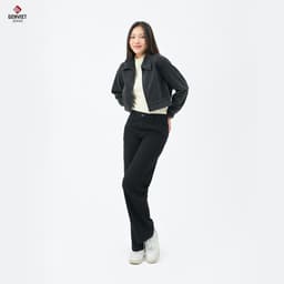 Quần jean suông vừa GENVIET JEANS chất liệu Denim  8737 2