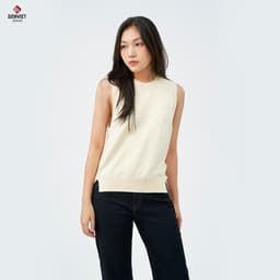 [ẨN] Áo Gile nữ GENVIET JEANS chất liệu Len form Suông Vừa 8814 2