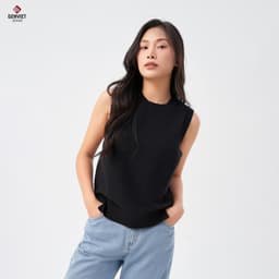 [ẨN] Áo Gile nữ GENVIET JEANS chất liệu Len form Suông Vừa 8814 6