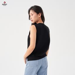 [ẨN] Áo Gile nữ GENVIET JEANS chất liệu Len form Suông Vừa 8814 7