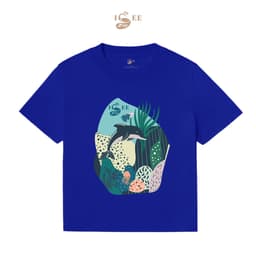 Áo Thun Bé Trai, Bé Gái Form Rộng Chất Liệu Cotton In Họa Tiết Cá Heo Cho Bé Từ 1 Đến 12 Tuổi - ISEE VN 4
