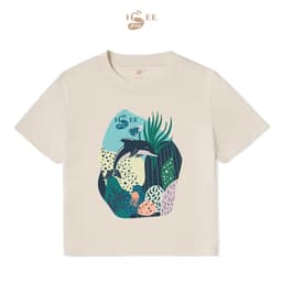 Áo Thun Bé Trai, Bé Gái Form Rộng Chất Liệu Cotton In Họa Tiết Cá Heo Cho Bé Từ 1 Đến 12 Tuổi - ISEE VN 3