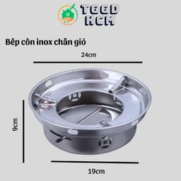 Bếp Cồn Inox-Bếp Cồn Inox Chắn Gió  Không Han rỉ- bếp cồn loại thường 8