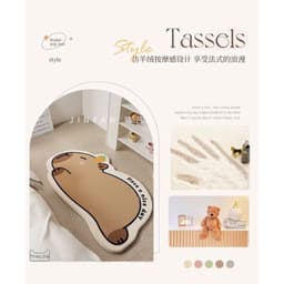 Thảm bếp họa tiết chuột CAPYBARA mẫu mới siêu xinh thảm bếp decor 4