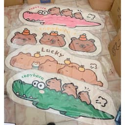 Thảm bếp họa tiết chuột CAPYBARA mẫu mới siêu xinh thảm bếp decor 9