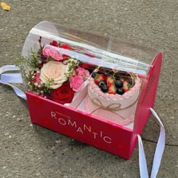 Hộp mica trong 2 ngăn có quai xách, hộp 2 ngăn bánh và hoa, hộp quà 2 ngăn 7