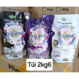 [TÚI 2kg6] Túi Nước Giặt Xã HygienC 2kg6 Đậm Đặc Thơm Lâu 1