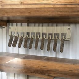 Bảng Gỗ Treo Móc Khóa - Bảng gỗ decor trang trí tường có móc treo chìa khoá 10 chìa - GXHOME 4
