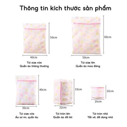 COMBO 5 Túi giặt đồ máy giặt 3 Lớp JYoohome Túi lưới giặt quần áo ngực đồ lót tất vớ có khoá kéo 7