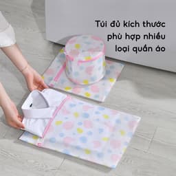COMBO 5 Túi giặt đồ máy giặt 3 Lớp JYoohome Túi lưới giặt quần áo ngực đồ lót tất vớ có khoá kéo 4