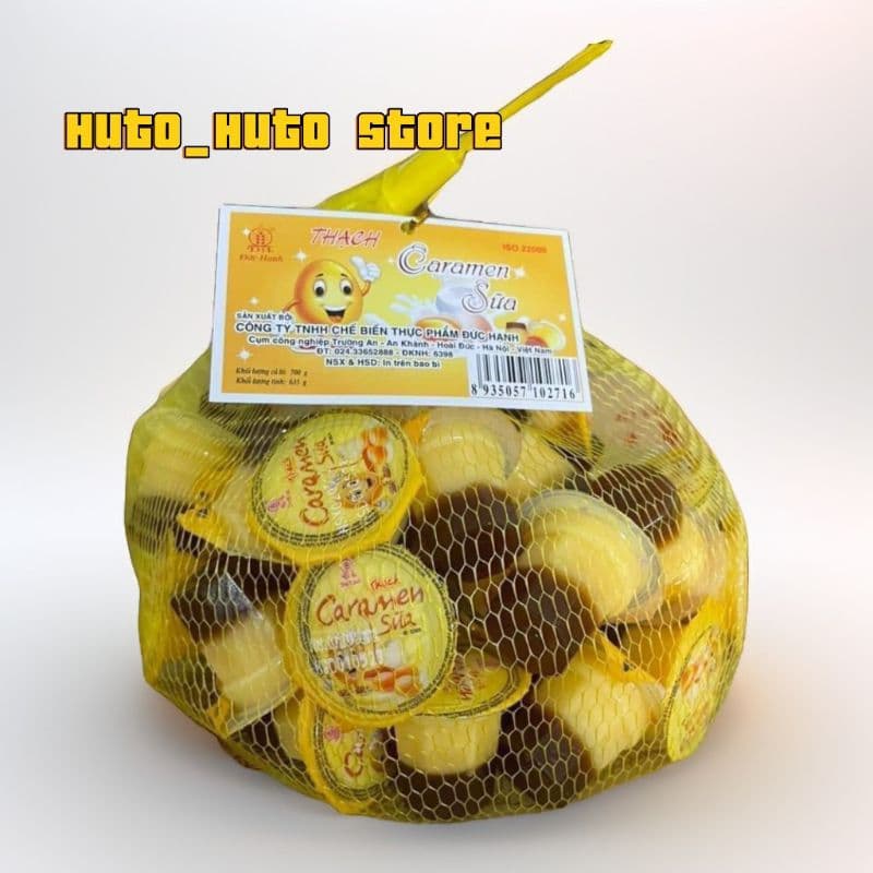 Thạch sữa caramen 1túi lưới 700gr Công ty Đức Hạnh