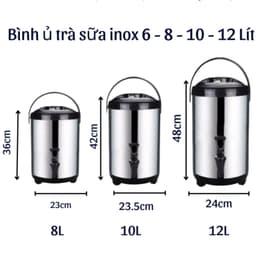 Bình ủ trà sữa inox - Bình nhiệt đựng trà sữa cao cấp có 3 chân  6l-8l-10l-12l 1